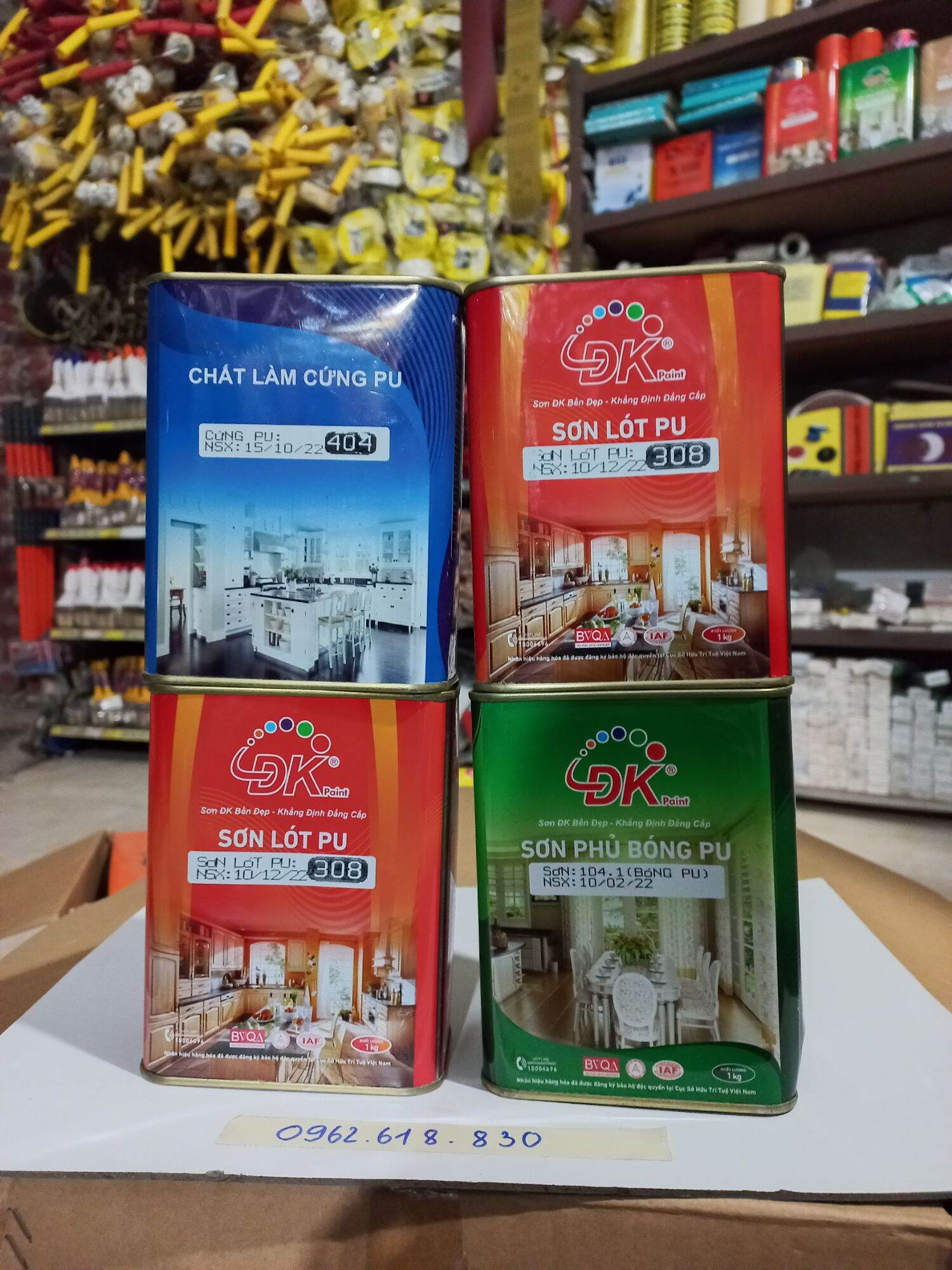 Sơn PU Đại kiều bóng,cứng ,lót dùng cho gỗ 1kg