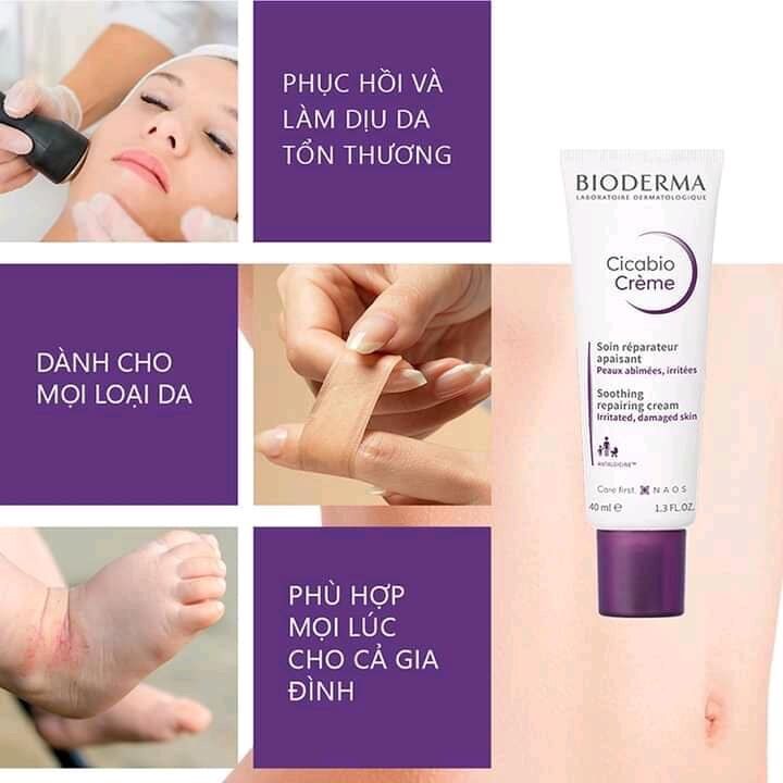 Kem dưỡng phục hồi da Bio Cicabio Cream 40ml  tím