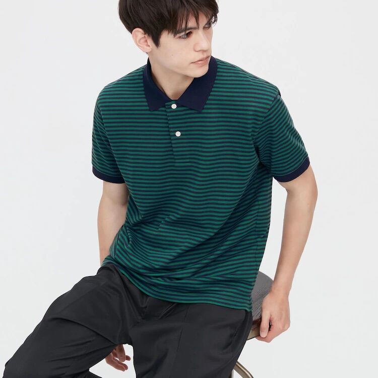 Áo Polo kẻ Nam Uniqlo