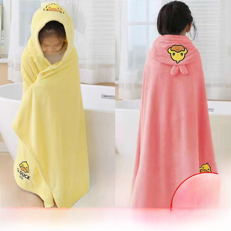 Khăn Tắm Trẻ Em Hoạt Hình Khăn Choàng Cho Người Lớn Có Mũ Khăn Choàng Tắm Cho Bé Trai Và Bé Gái Mới Sinh Chất Liệu Nỉ San Hô Dễ Mang Và Thấm Hút Nhanh