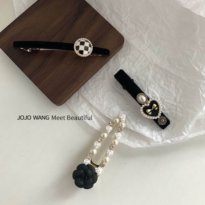 Thuần khiết ~ kẹp tóc tinh xảo mẫu mới hoa sơn trà ngọc trai phong cách chanel kẹp tóc bb lớn cho nữ kẹp tóc kẹp tóc mái bên cạnh hepburn