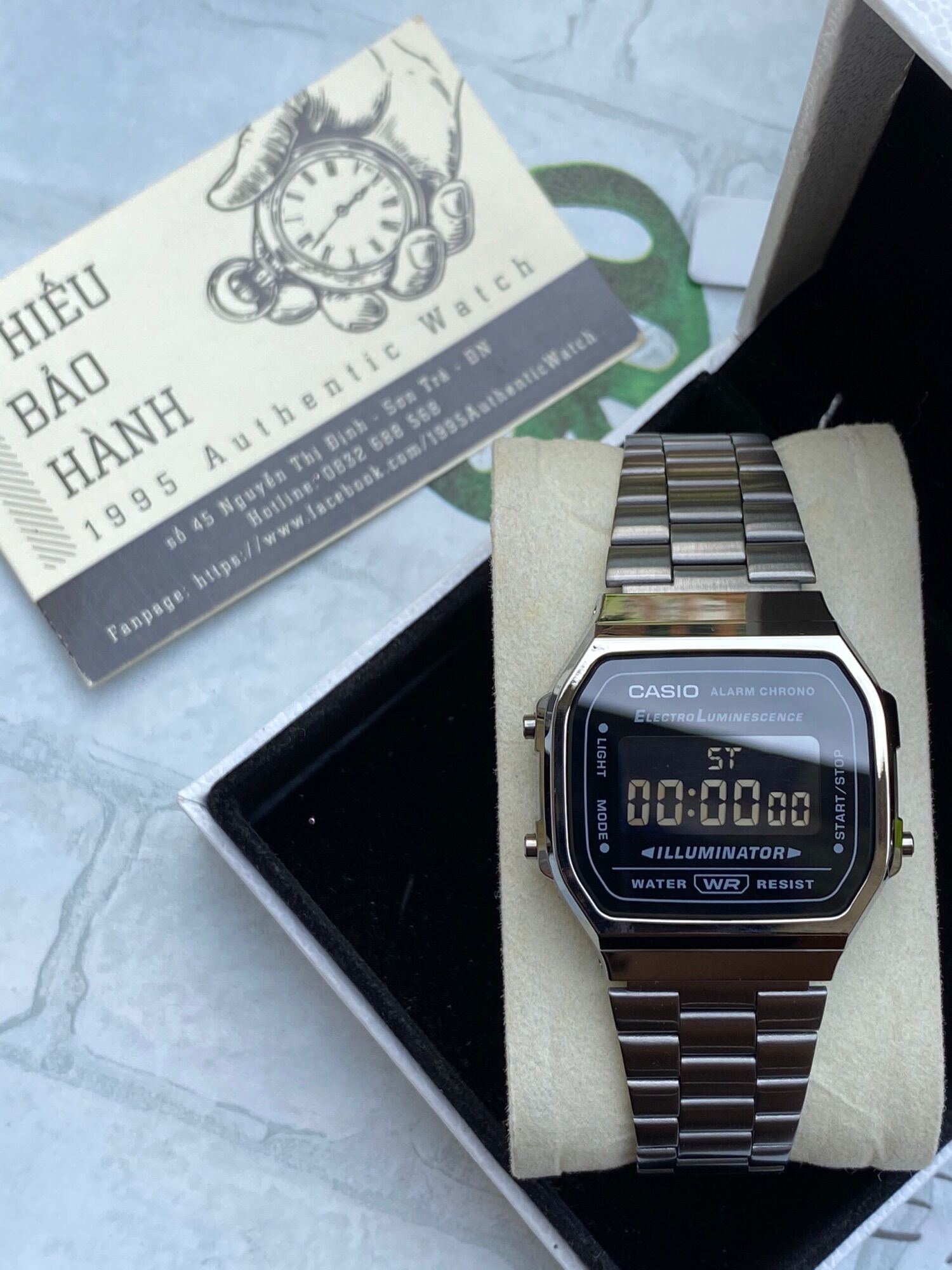 Đồng hồ casio unisex a168wgg-1b