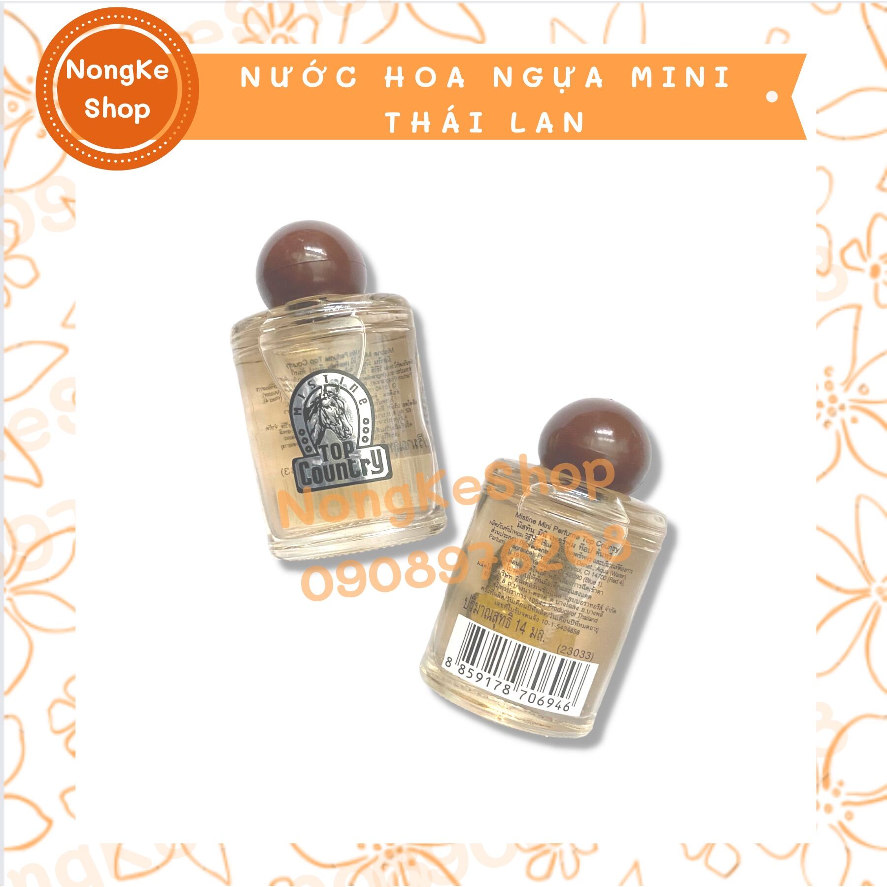 Nước hoa ngựa mini Mistine Top Country 14ml Thái Lan