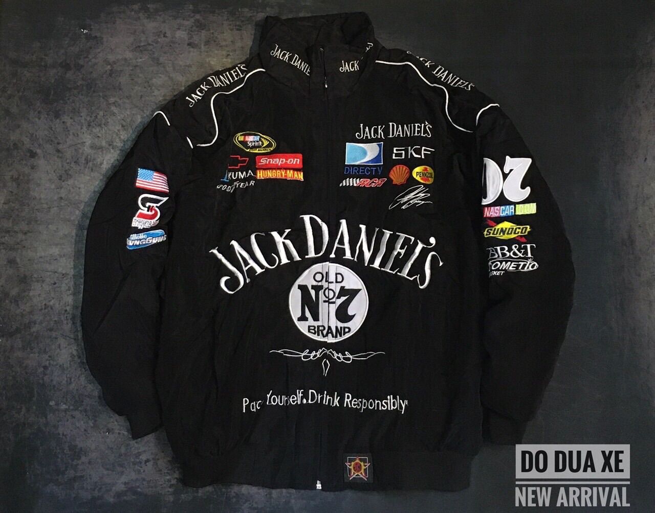 Áo khoác _ áo gió đua xe Jack Daniel's