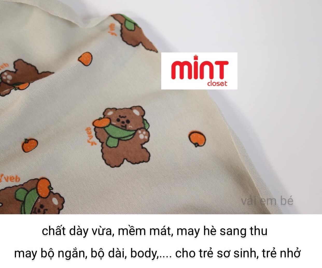 Vải borip lụa may đồ cho bé t02/22
