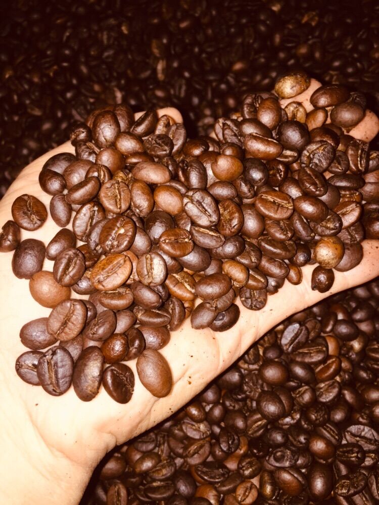 Cafe hạt nguyên chất robusta+arabica 1kg