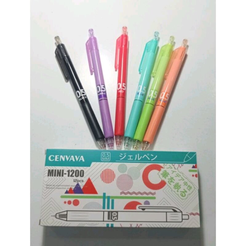 Hộp 12 Cây Bút Gel Bấm Chosch - Cenvava