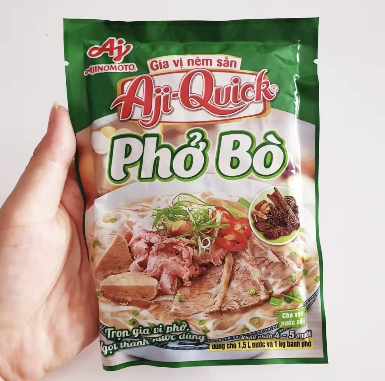 Gia vị nêm sẵn phở bò Aji-quick-gói 57g