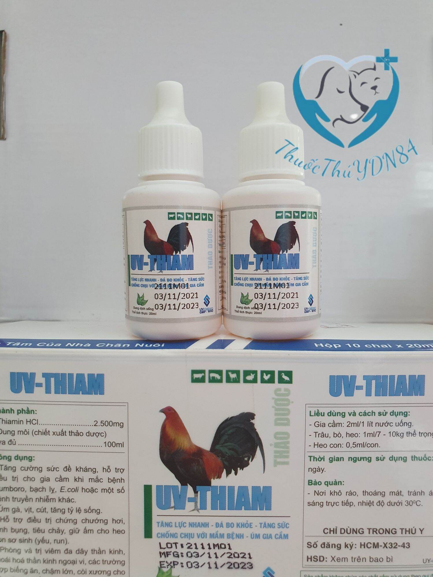 Uv thiam 20ml tăng lực, đá bo khỏe, tăng sức đề kháng