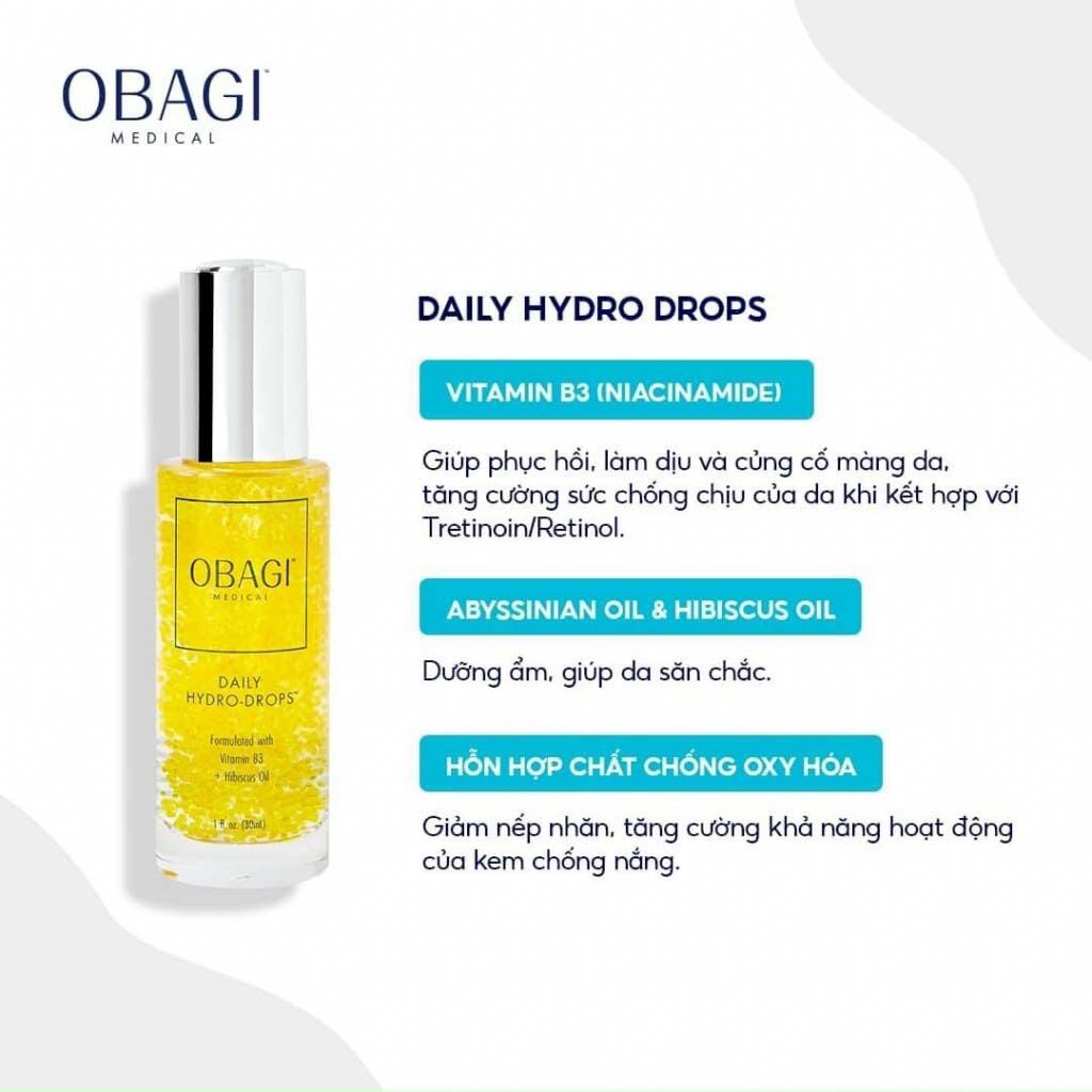 CHÍNH HÃNG - TINH CHẤT CẤP NƯỚC B3 DROPS DAILY OBAGI