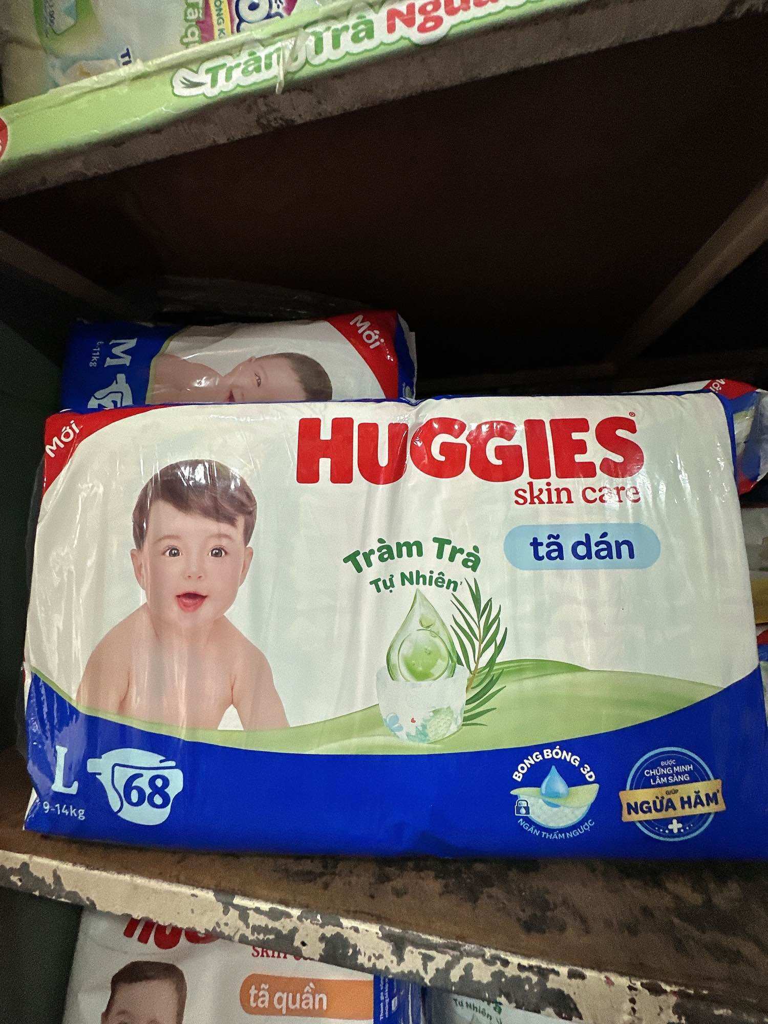 Tã Dán Huggies Size L 68 Miếng 9 đến 14kg