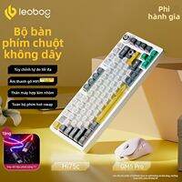 LEOBOG | Bộ bàn phím cơ Hi75c và chuột GM5 Pro có đèn RGB 3 chế độ kết nối không dây có dây Bluetooth thay thế phím nhanh thân máy nhôm bộ bàn phím chuột gaming