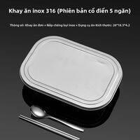 WODEBAIHUI | Hộp Cơm Bento Inox An Toàn Cho Trẻ Em Có Nắp