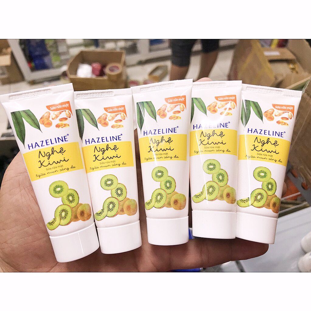 Set 5 Tuýp Sữa Rửa Mặt Nghệ KiWi 15g