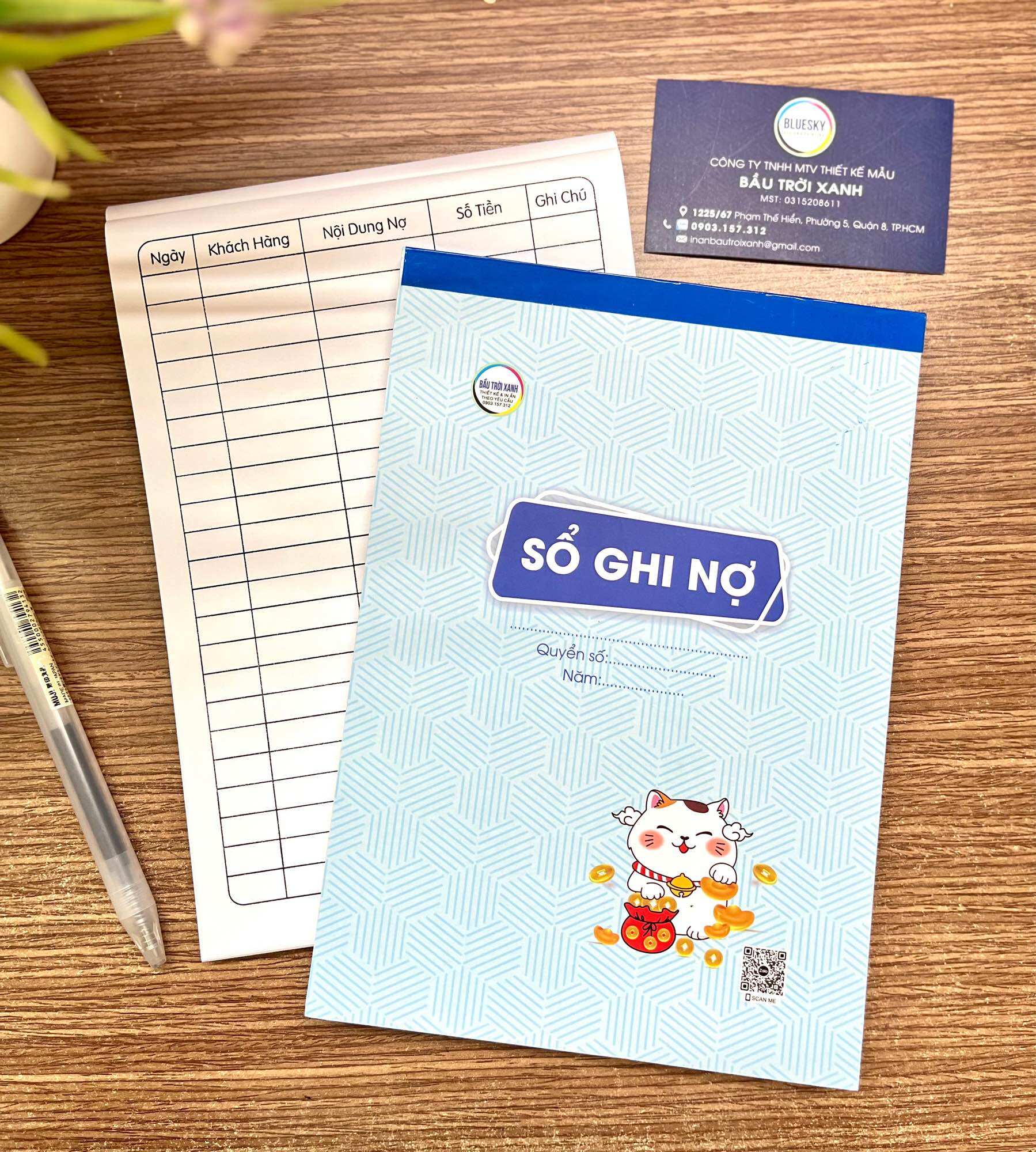Sổ ghi nợ khổ a5 / 70 tờ giấy dày