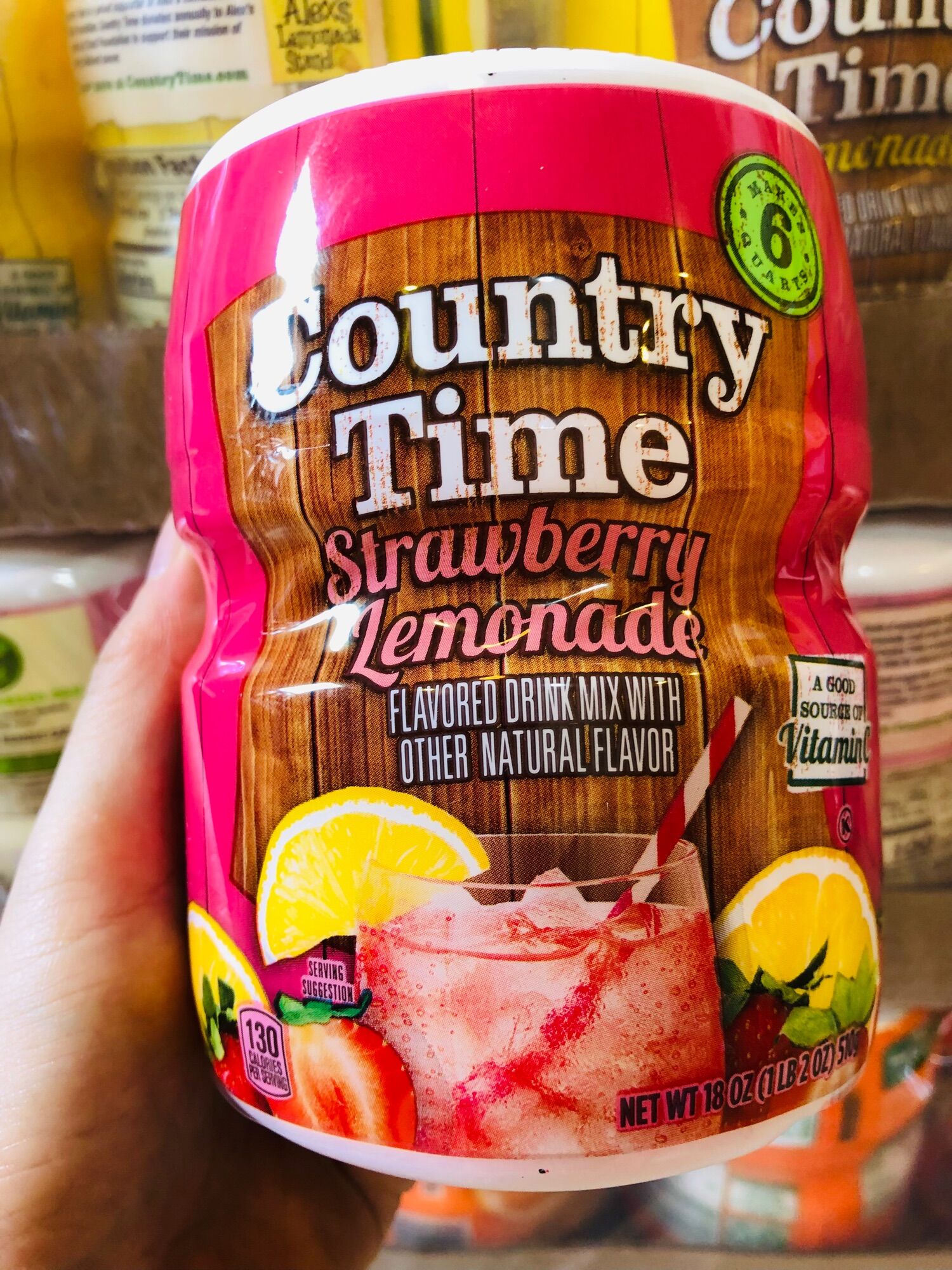 Bột trái cây strawberry lemonade country time 538g -usa