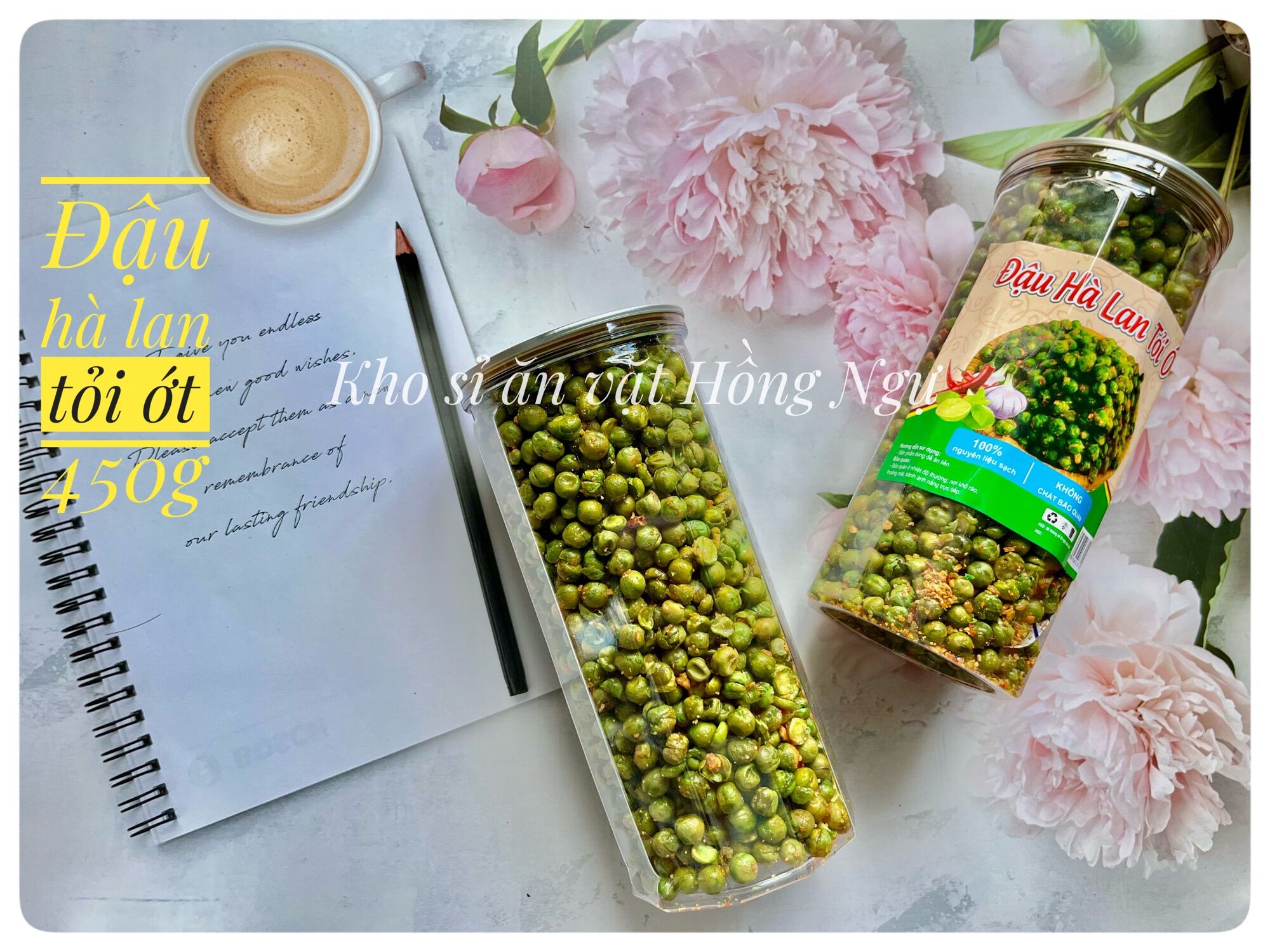 Đậu hà lan tỏi ớt 450g