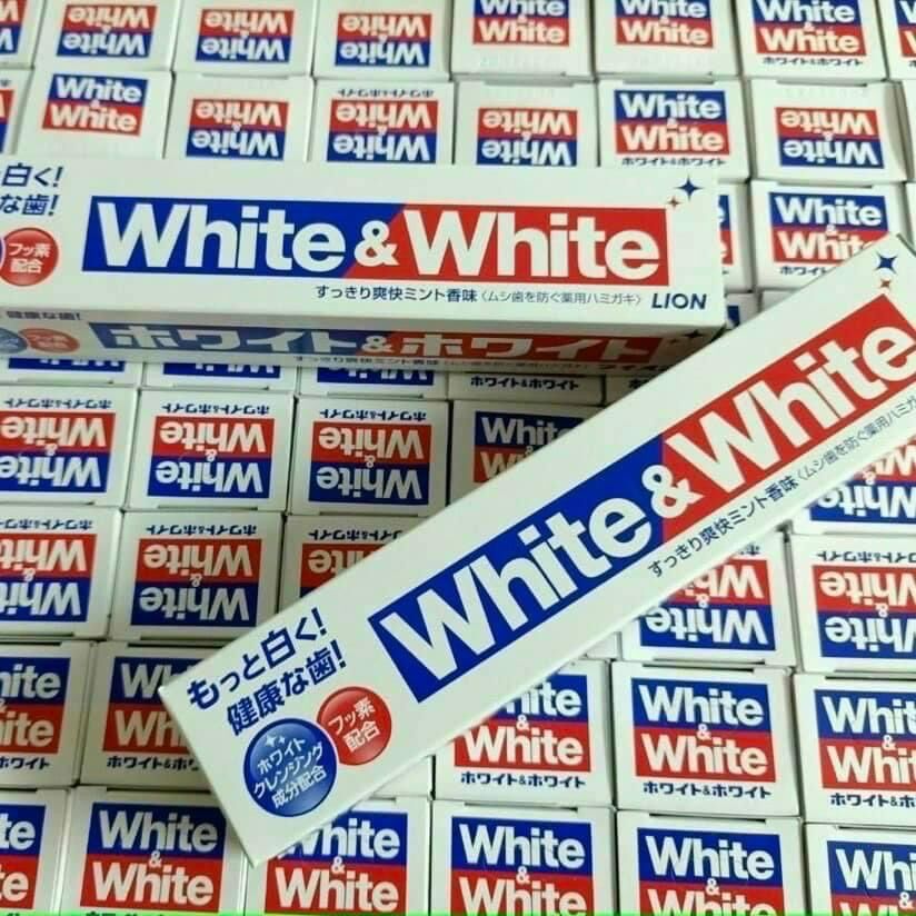 Kem Đánh Răng White & White Lion nội địa Nhật 150g