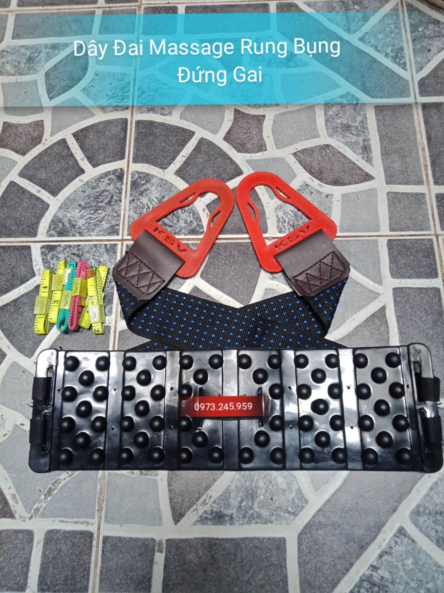 [HCM]Dây Đai Massage Bụng Đứng - Dây Đai Massage Rung Bụng Đứng