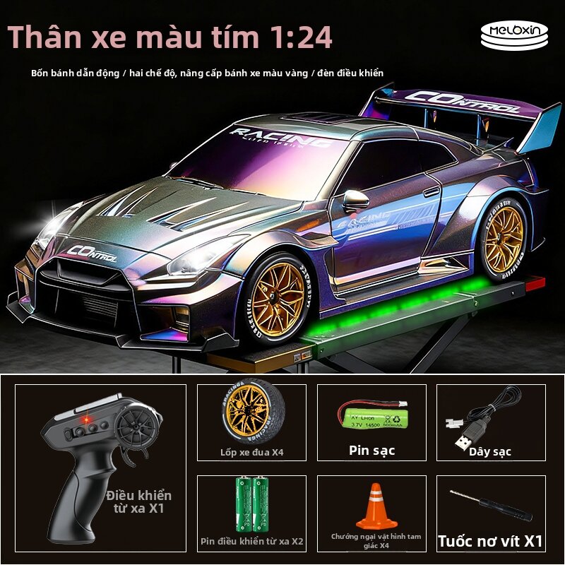 MEILEXIN | Xe đua điều khiển từ xa dẫn động bốn bánh bằng điện chống va chạm và chống rơi