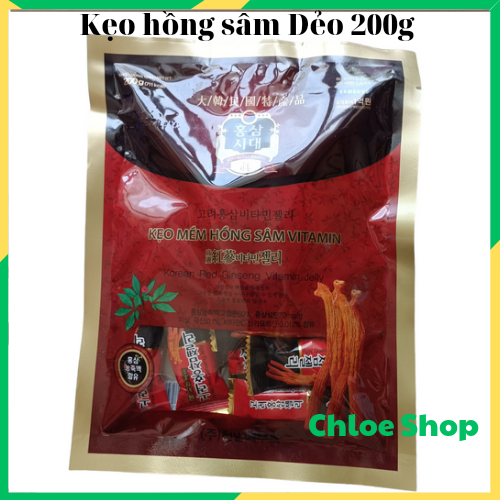 Kẹo hồng sâm Hàn Quốc mềm dẻo 200g