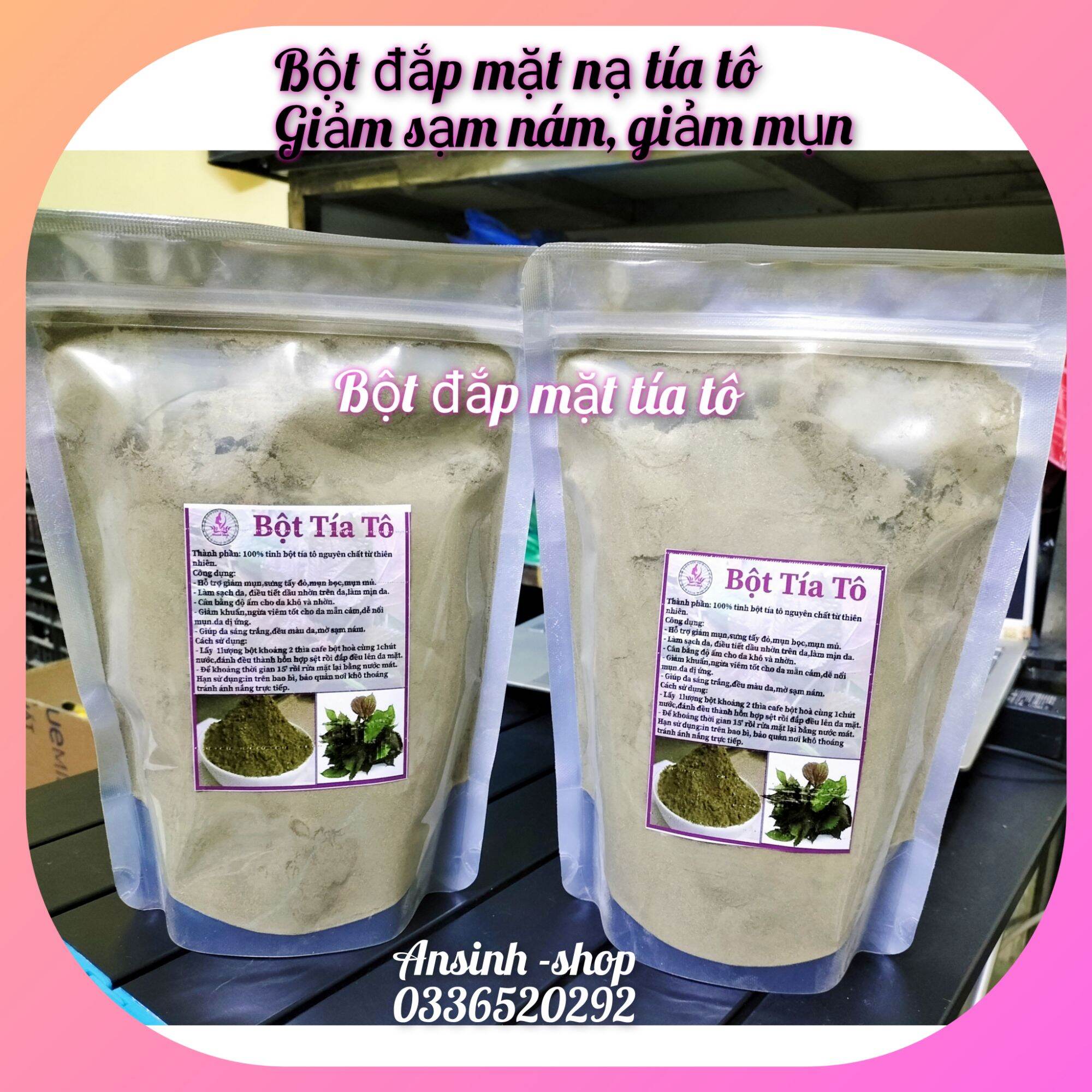 500g bột tía tô đắp mặt giảm nám/ mụn
