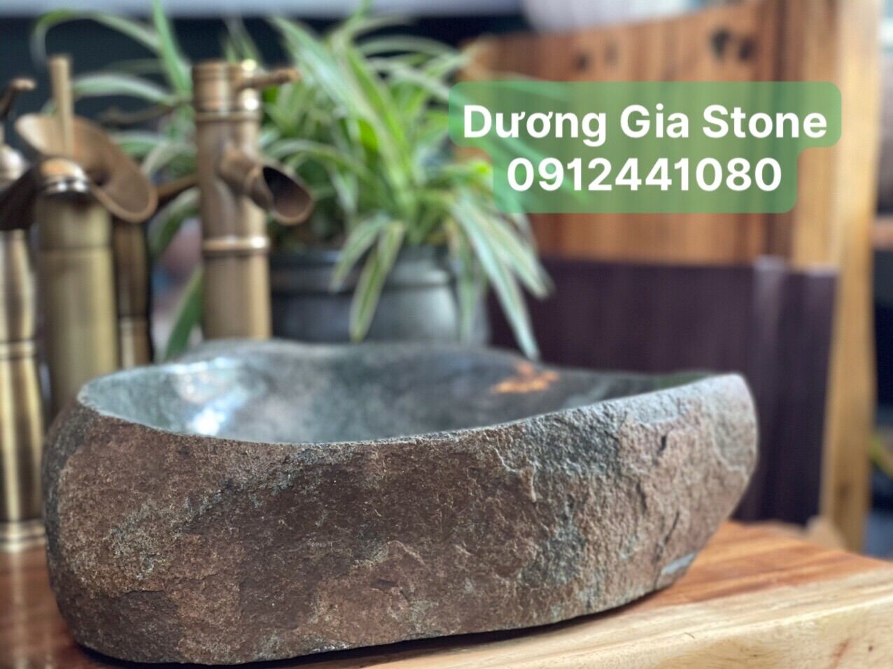 Lavabo đá cuội tự nhiên 100 %
