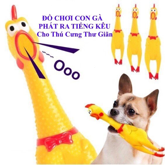 Đồ chơi con gà phát ra tiếng kêu khi bóp âm thanh vui nhộn cho các bé