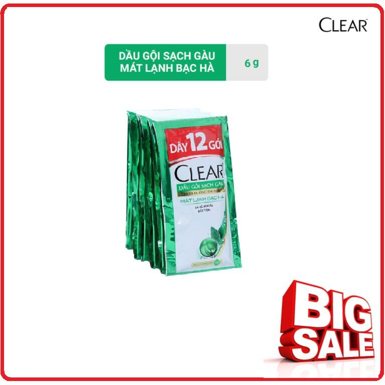 Combo 5 dây dầu gội Clear 10gói/ dây