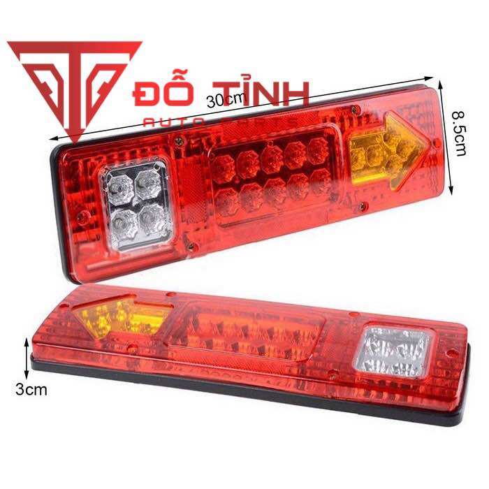Đèn hậu xe tải, xe ba gác… Đèn Lái sau xe tải mũi tên 12v dài 30cm.