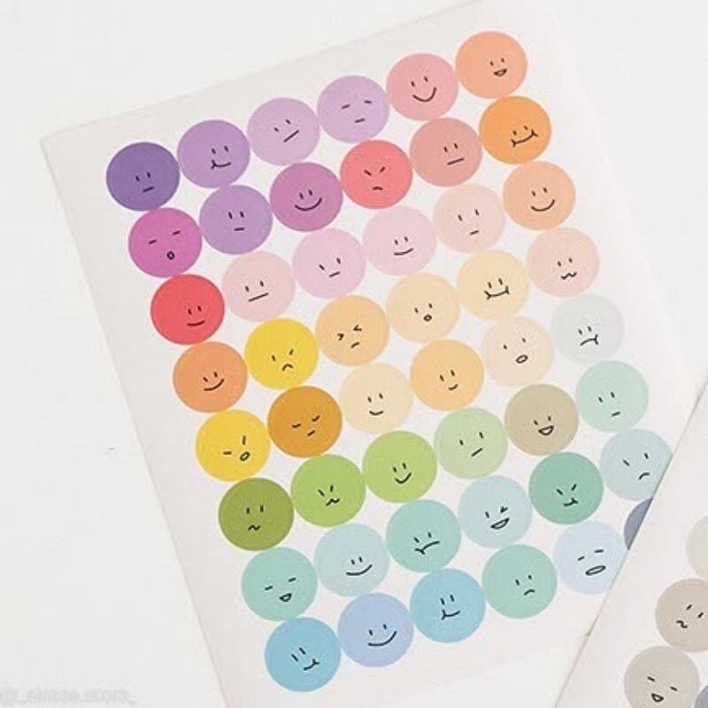 Set sticker mặt cười trang trí bullet journal - Aimée Store