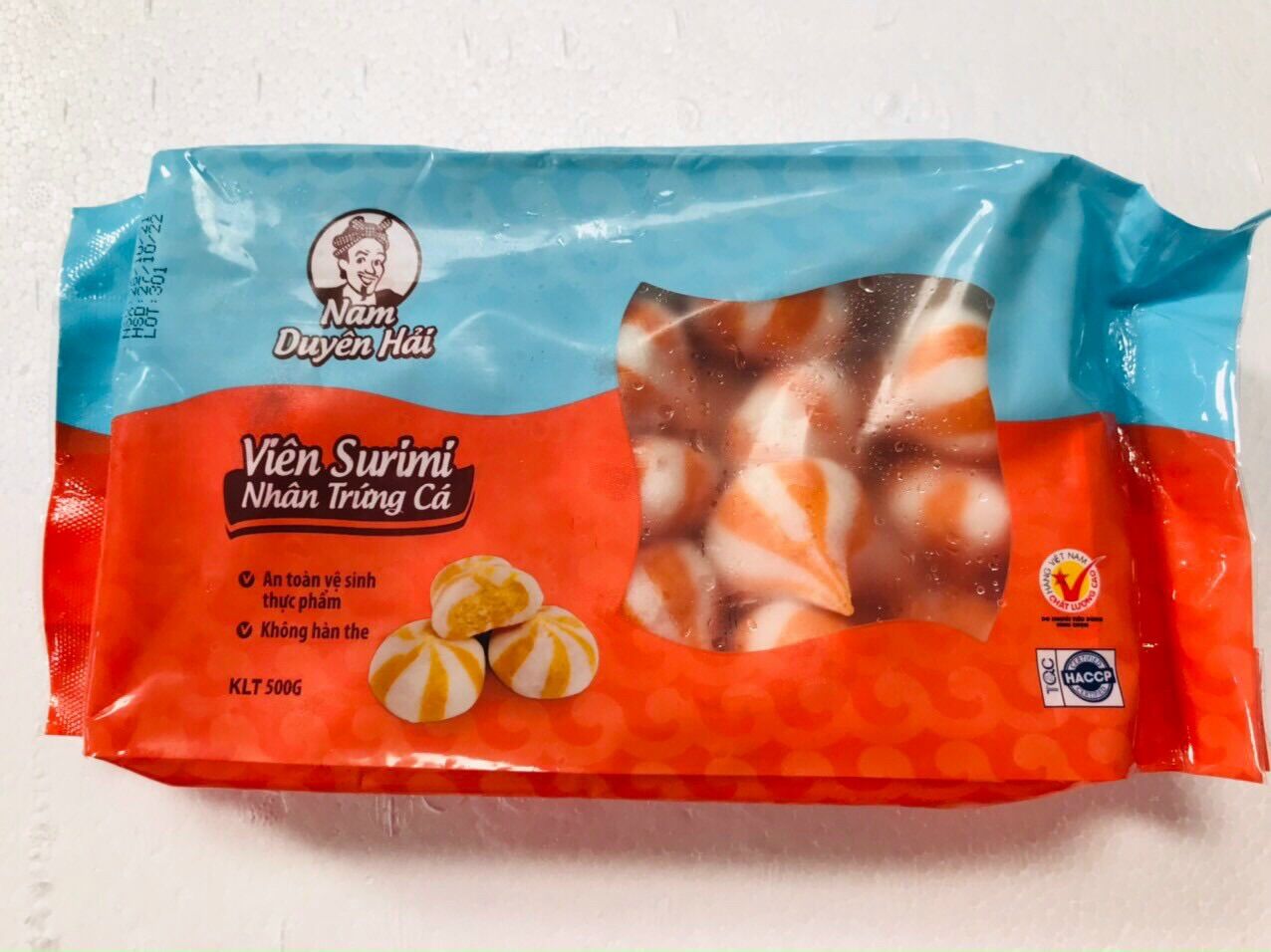 Viên surimi Nam Duyên Hải nhân trứng cá, phô mai, mayonnaies 500gr