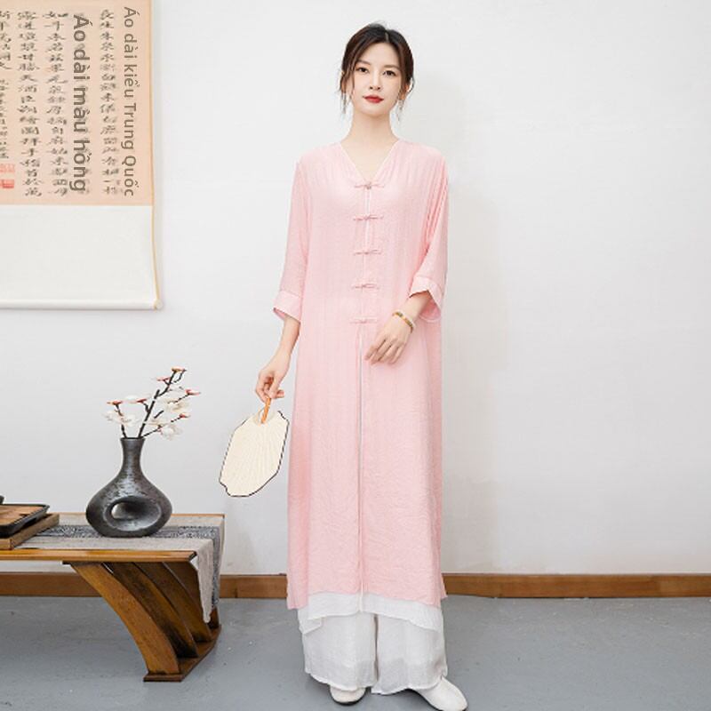 Bộ Đồ Thiền Nữ Phong Cách Trung Hoa Cổ Điển Cotton Mùa Hè 2023 Thiết Kế Giản Dị Cho Phụ Nữ Từ 18-25 Tuổi