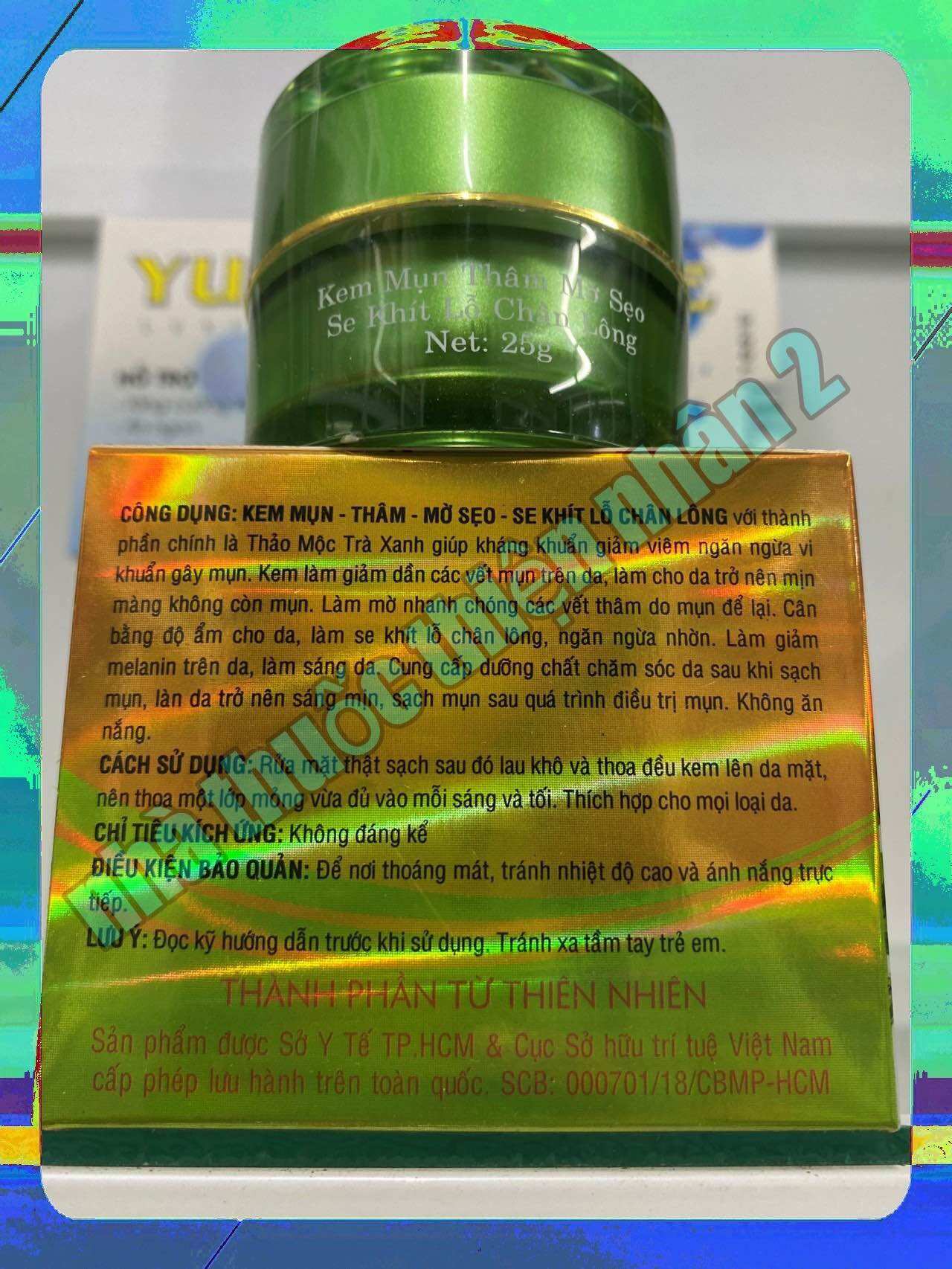 kem mụn, thâm mờ sẹo, pt bert thảo mộc trà xanh ( hộp 10g, 15g, 20g, 25g )