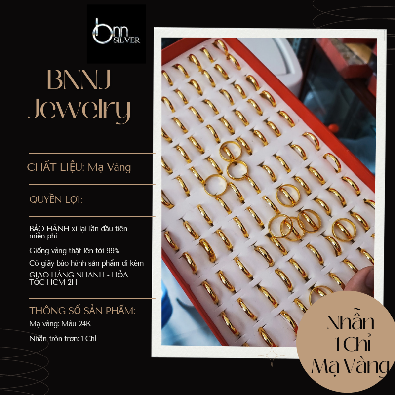 [HCM]Nhẫn 1 chỉ 2 chỉ 5 chỉ mạ vàng 24k đủ size lớn nhỏ to bự đều có thiết kế sang trọng tinh tế phù hợp với mọi trang phục sản phẩm như hình đảm bảo chất lượng