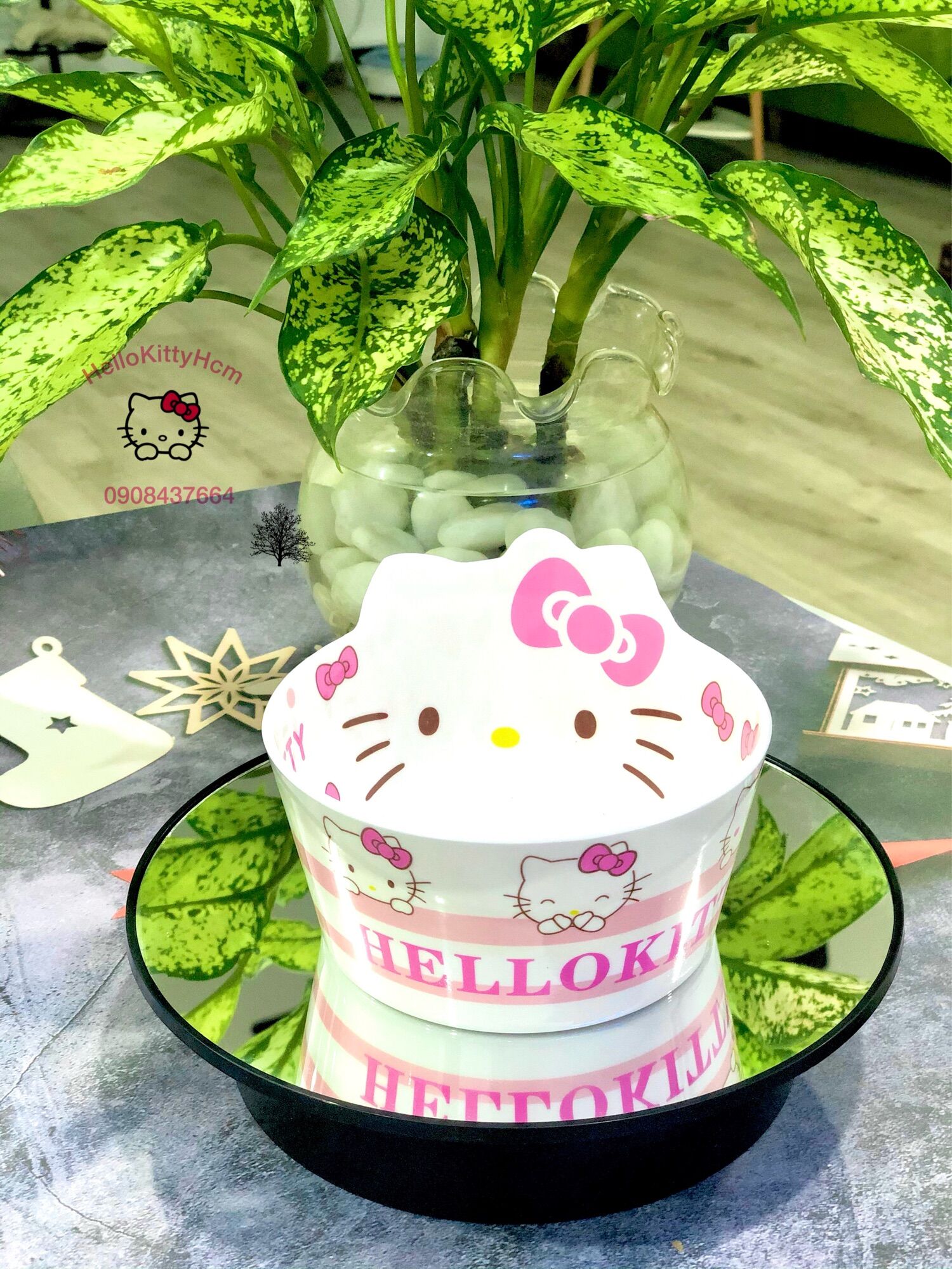 Chén 3D Melamin HelloKitty