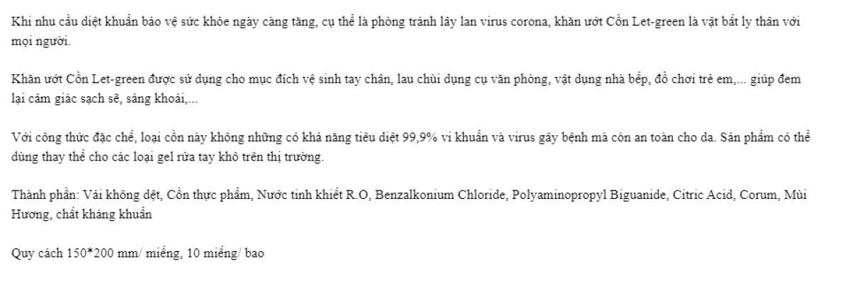 [10 TỜ] Combo Khăn ướt cồn 10 tờ/gói