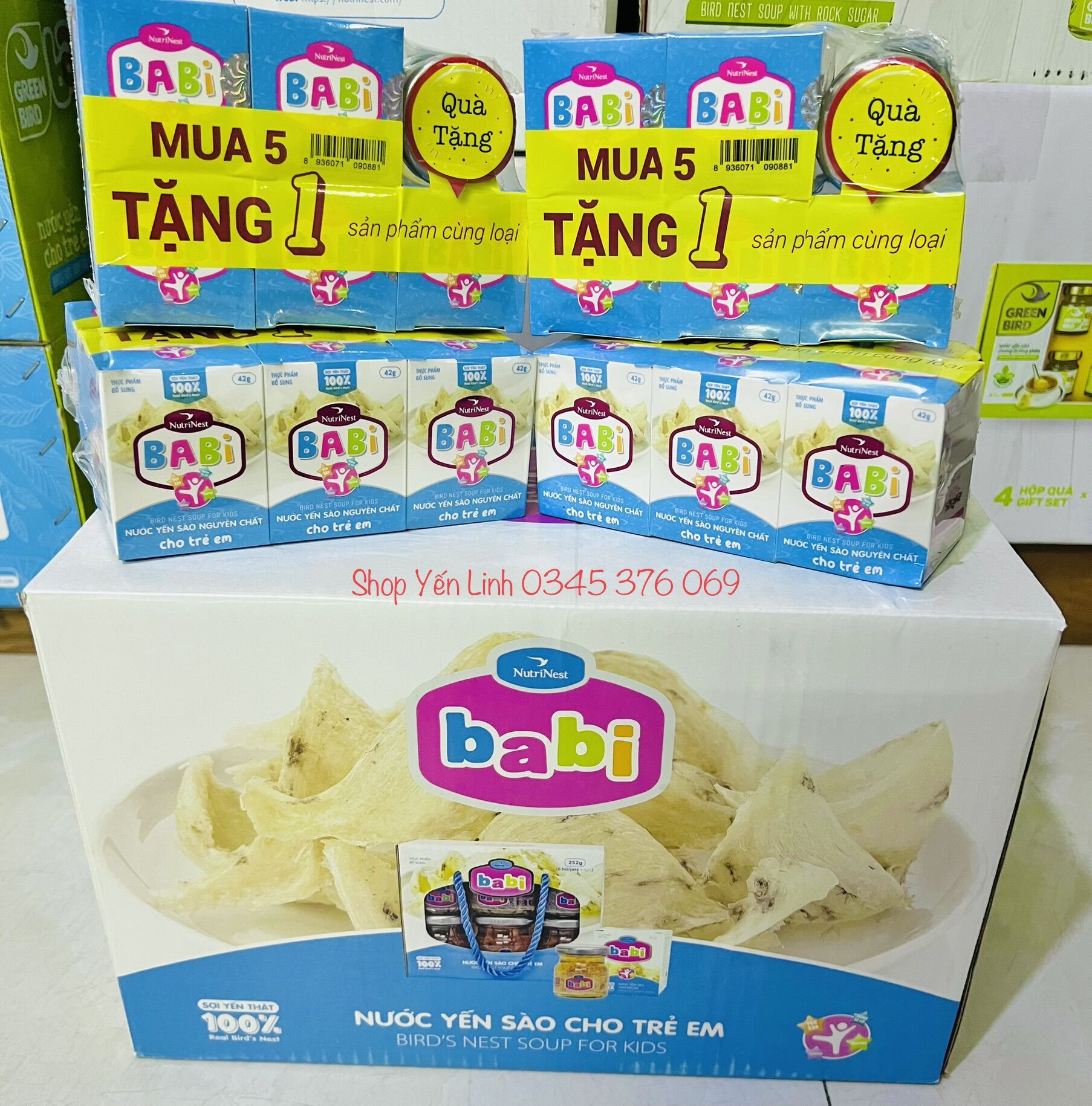 Lốc 5 tặng 1 yến babi nutrinest (6 hủ x 42g)