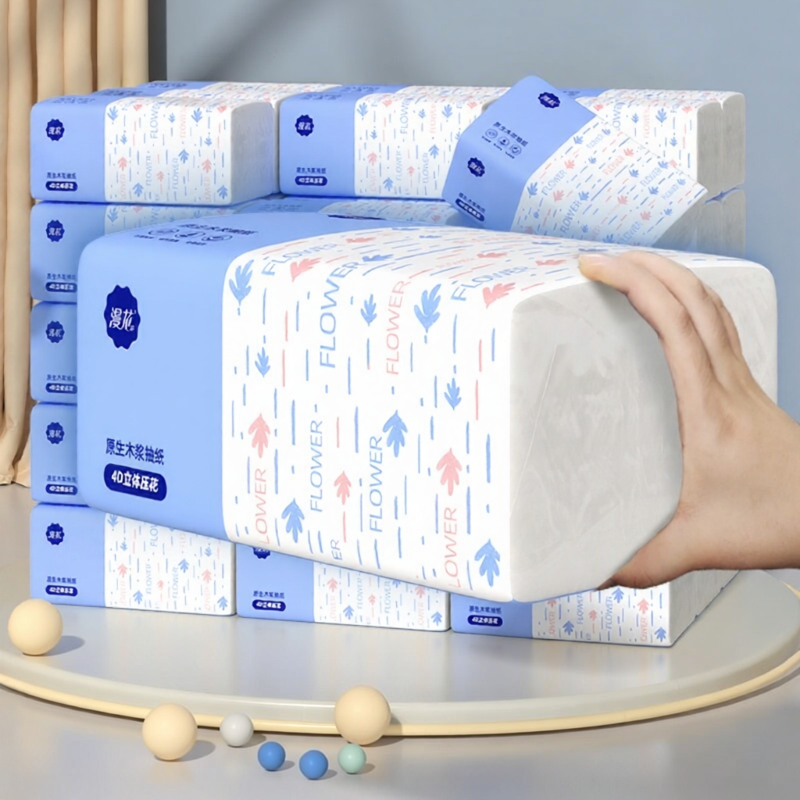 Túi Giấy Nén Dày 4 Lớp 70 Tờ/box 30 Box/box Dùng Trong Gia Đình Khăn Mặt Mềm Mại Thân Thiện Với Môi Trường Không Mùi
