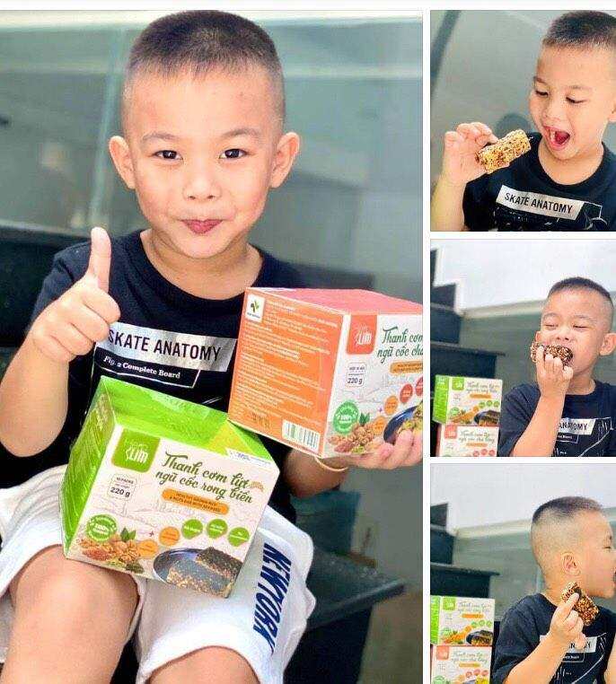 Thanh cơm gạo lứt ngũ cốc (rong biển) 10gói net 220g