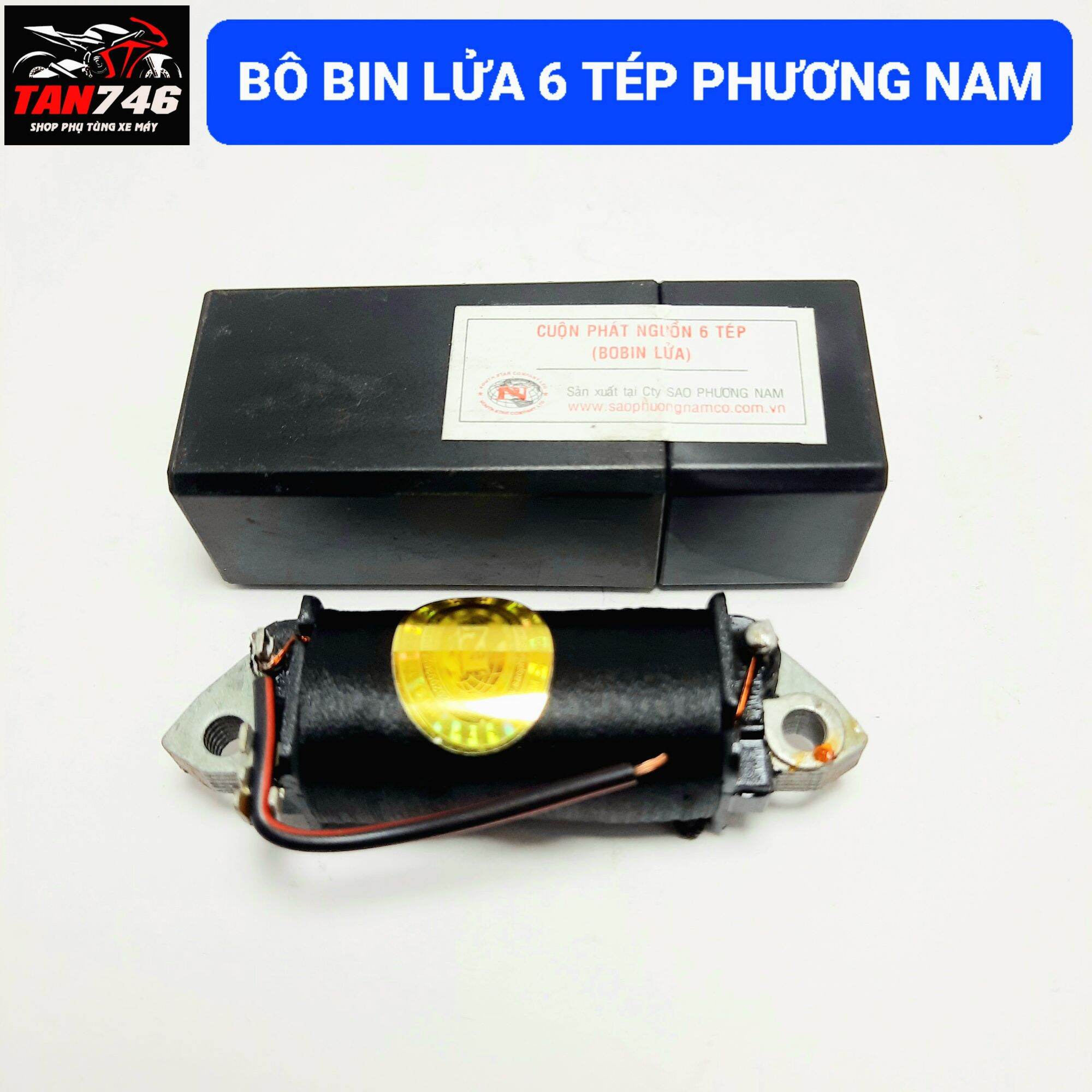 Mobin lửa 6 Tép PN, Cuộn lửa cho các dòng xe số Trung Quốc như Wave Dream Future RS