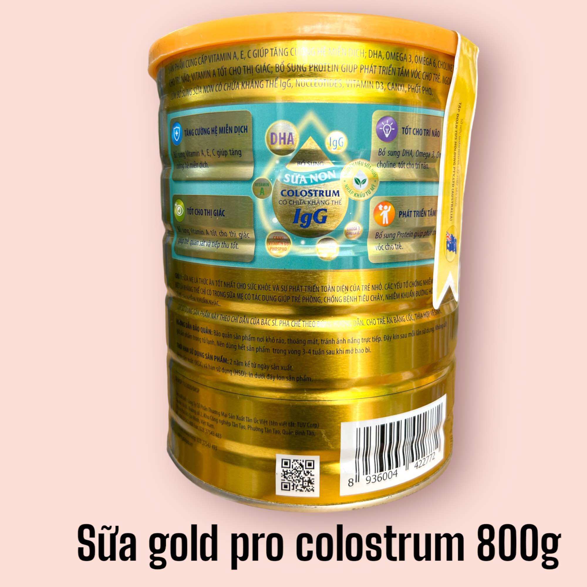 Sữa bột Arti Gold pro colostrum lon 800g