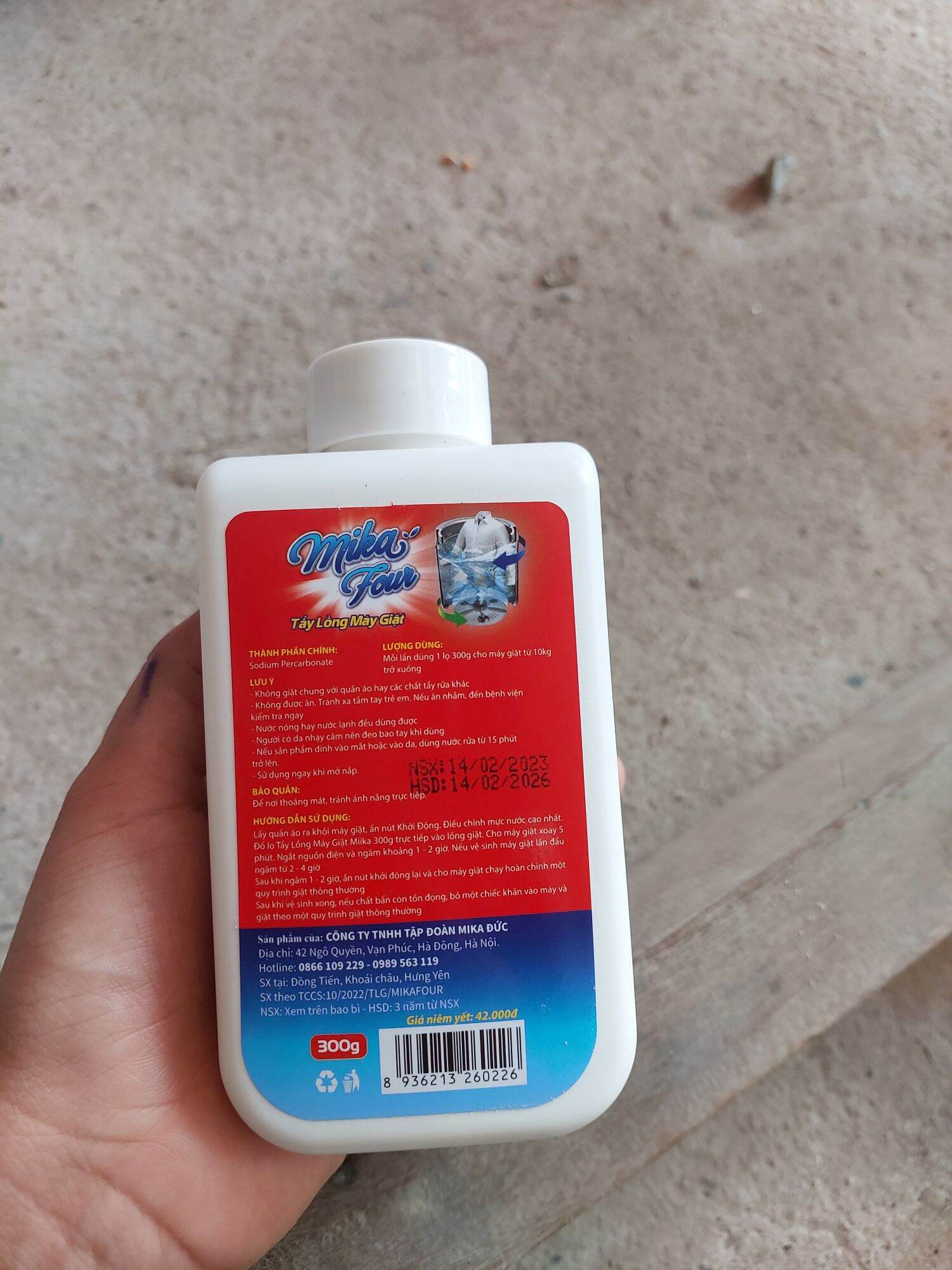 bột tẩy lồng máy giặt 300g
