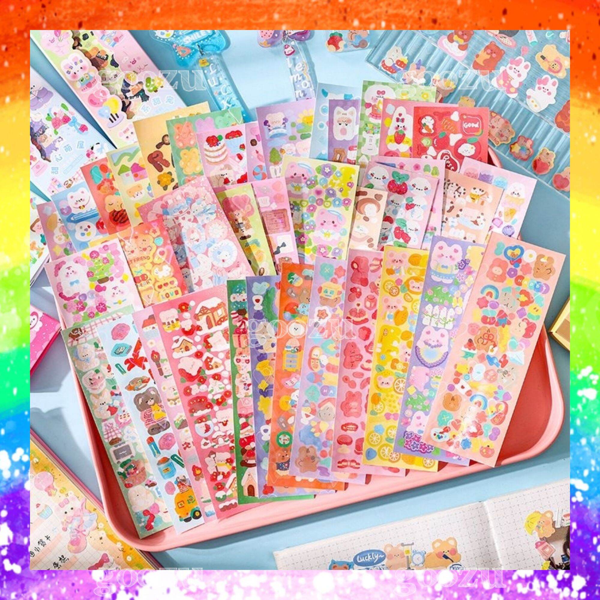 Set 10/200 tấm hình dán sticker trang trí sổ, móc khóa, album ảnh có tách lẻ