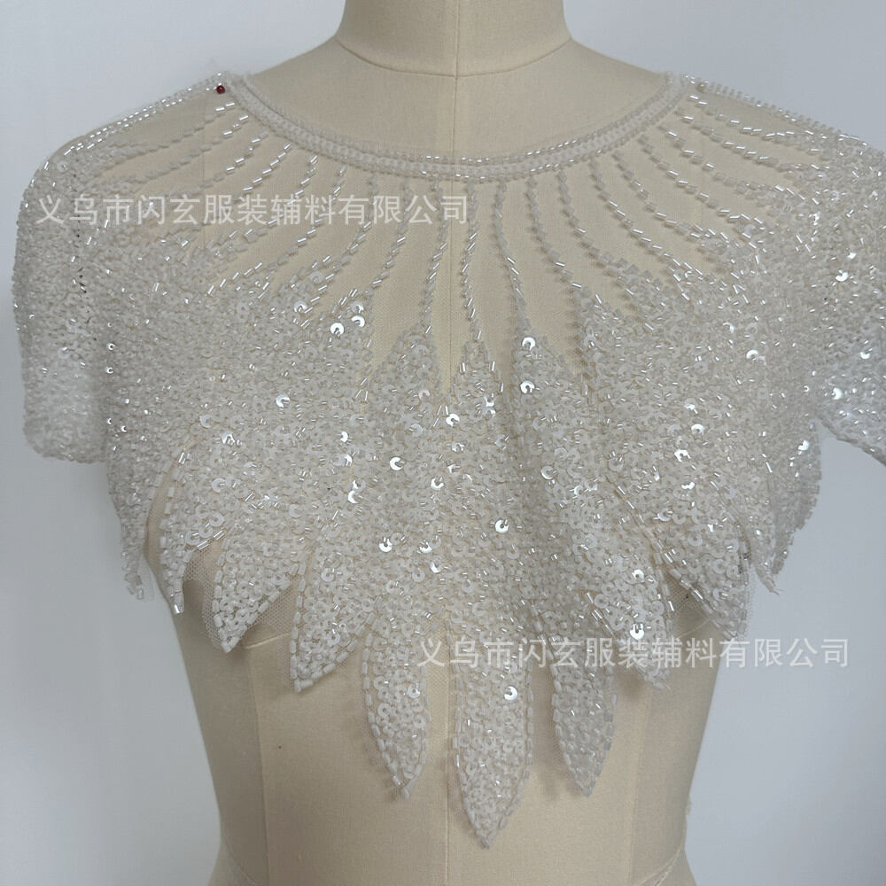 Miếng Dán Vải Thêu Ren Viền Hoa Đính Đá Chất Liệu Dày Tự Làm Dành Cho Trang Phục Nữ