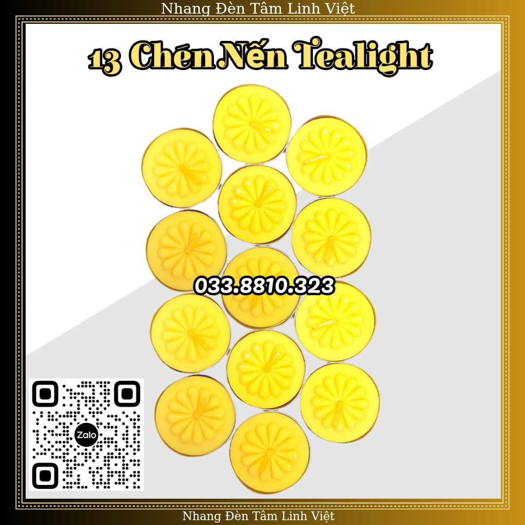 14 Chén Nến tealight  viên Cháy 2 Giờ Trang Trí Mâm Cúng