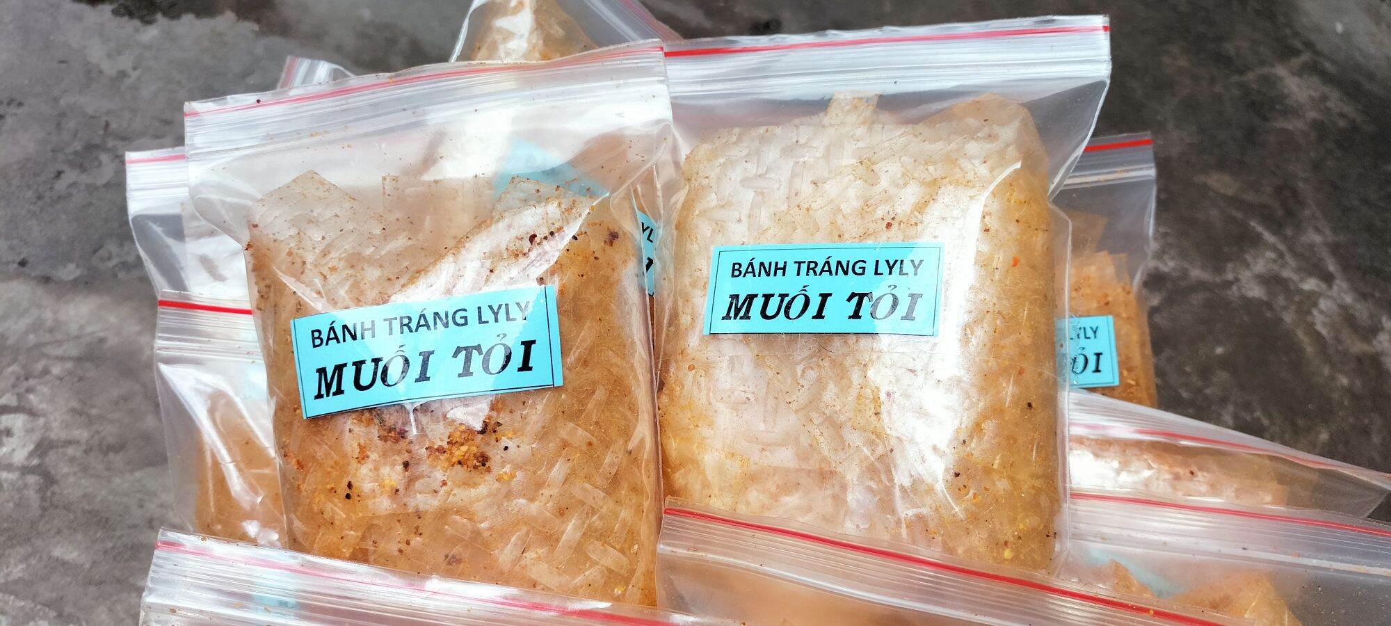 (THƠM NGON -ĐẬM VỊ) BÁNH TRÁNG MUỐI TỎI CAY