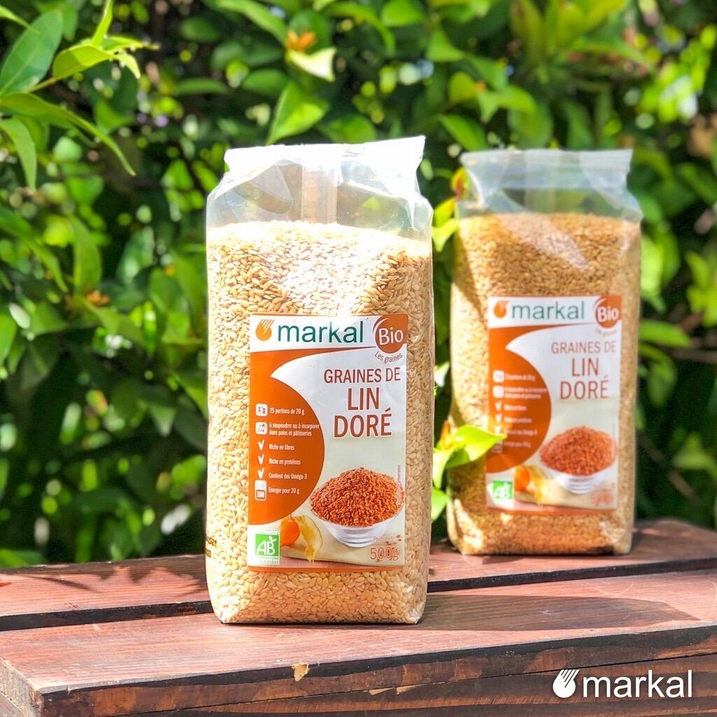 Hạt lanh vàng hữu cơ Markal 500gr