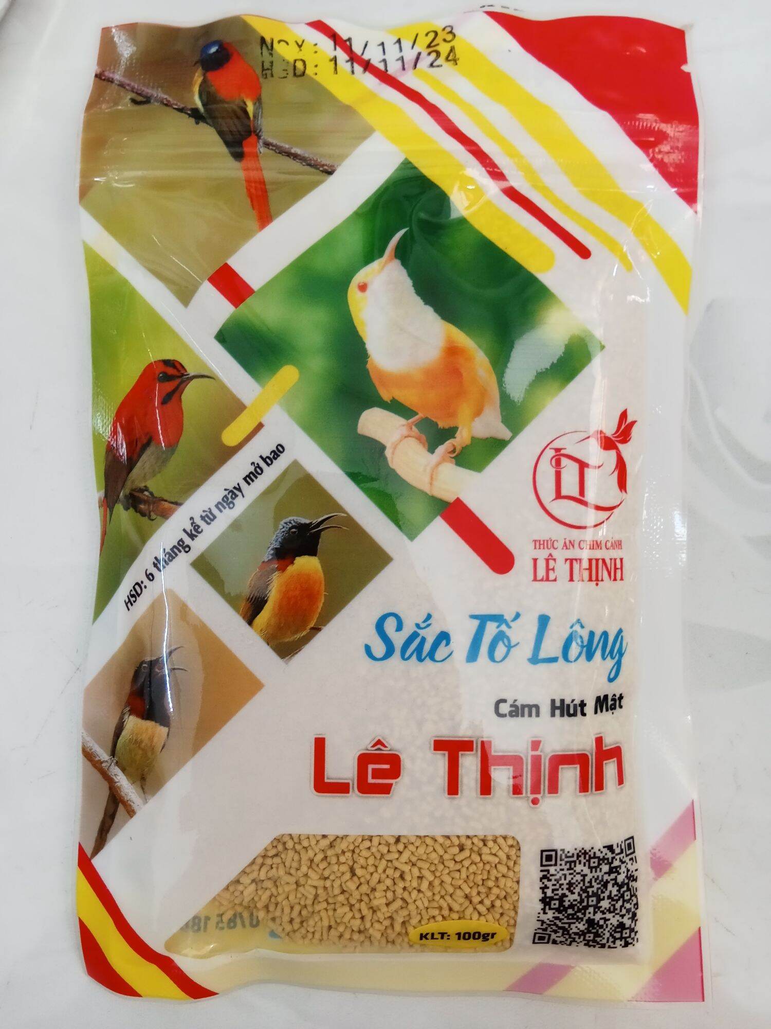 Cám hút mật và ốc mít Lê Thịnh sắc tố lông mẫu mới 100g