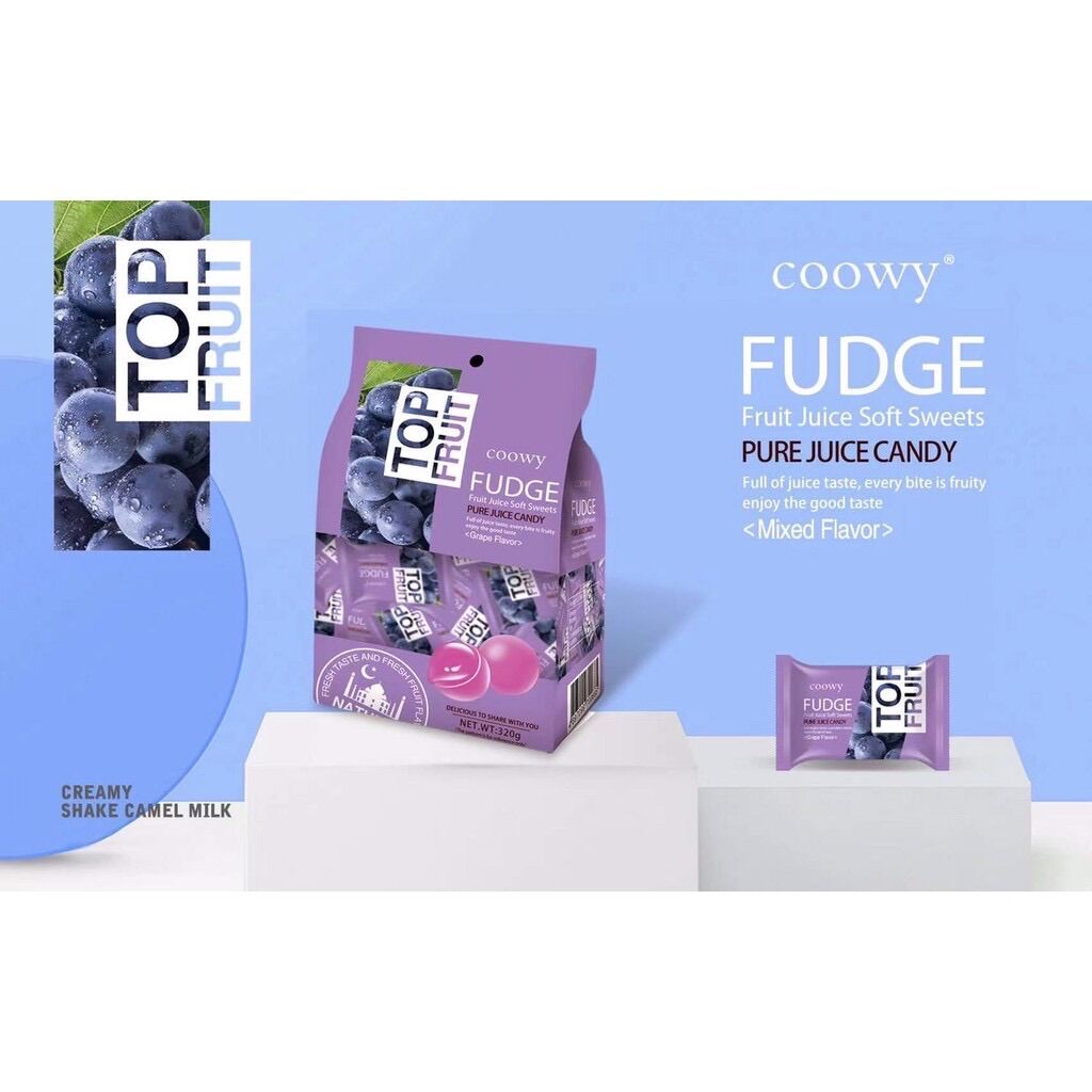 BỊCH 320G KẸO DẺO TRÁI CÂY TOP FRUIT COOWY
